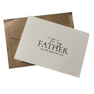 Wedding Card To My Father On Our Wedding Day With Envelope